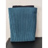 Pochette à livre molletonnée imprimé tigre bleu sur fond blanc