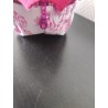 Trousse de toilette en toile coton façon toile de Jouy rose