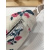 Sac banane xl tissu sherpa écru fleurs roses et doublure fleurie