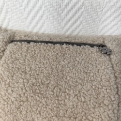 Sac banane moumoute écru et imprimé léopard