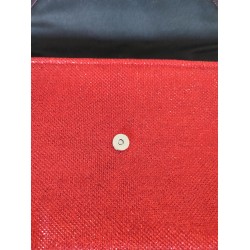 Pochette de soirée pailletée rouge