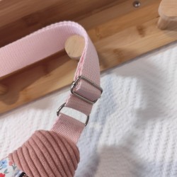 Sac banane xl velours rose et imprimé fleuri printanier