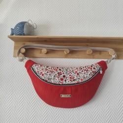 Sac banane xl velours rouge...