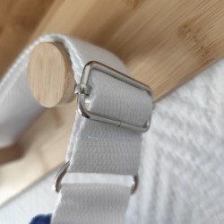 Sac banane xl velours bleu électrique et imprimé fleuri bleu