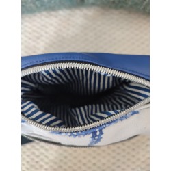 Pochette bandoulière simili bleu et imprimé étoiles de mer bleue