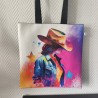 Tote bag en similicuir imprimé cow girl