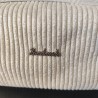 Trousse de toilette en velours argenté et intérieur étoilé argenté