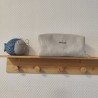 Trousse de toilette en velours argenté et intérieur étoilé argenté