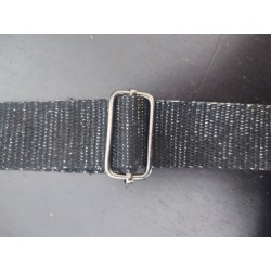 Sac banane velours bleu électrique et imprimé fleuri bleu et doré fond noir
