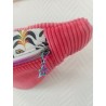 Sac banane velours coloris pamplemousse et imprimé jungle