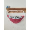 Sac banane velours coloris pamplemousse et imprimé jungle