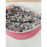 Sac banane velours coloris pamplemousse et imprimé jungle