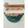 Sac banane velours vert et imprimé tropical