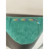 Sac banane velours vert et imprimé tropical