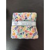 Lot de 5 lingettes toutes douces imprimé fleuri multicolore et éponge bambou blanche