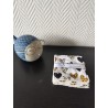 Lot de 5 lingettes toutes douces imprimé coeurs léopard et éponge bambou écrue