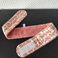 Bandeau de soin réglable imprimé terracotta et en éponge bambou assortie toute douce