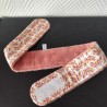 Bandeau de soin réglable imprimé terracotta et en éponge bambou assortie toute douce