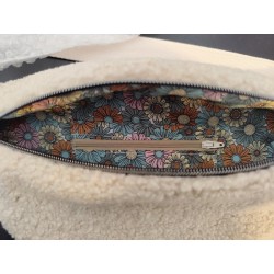 Sac banane moumoute écru et imprimé