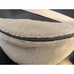 Sac banane moumoute écru et imprimé
