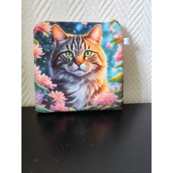 Pochette en velours imprimé...