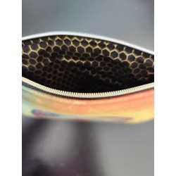 Pochette en velours imprimé abeille - 20x20 cm