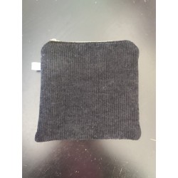 Pochette en velours imprimé abeille - 20x20 cm