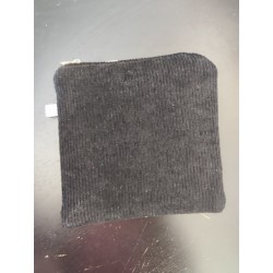 Pochette en velours imprimé femme tatouée - 20x20 cm