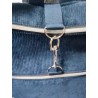 Sac à dos velours bleu marine fait main