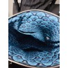 Sac à dos velours bleu marine fait main