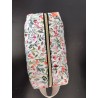 Trousse de toilette en matelassé fleuri printanier avec poignée