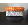 Trousse de toilette en matelassé fleuri printanier avec poignée