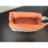 Trousse de toilette en matelassé fleuri printanier avec poignée