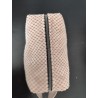 Trousse de toilette en velours à relief rose pâle avec poignée