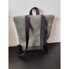 Sac à dos velours kaki artisanal
