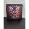 Pochette en velours imprimé papillon et rose multicolore - 20x20 cm