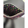 Pochette en velours imprimé papillon et rose multicolore - 20x20 cm