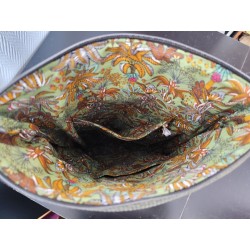 Sac à dos velours kaki artisanal