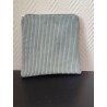 Pochette en velours imprimé esprit zen fond bleu et orange- 20x20 cm