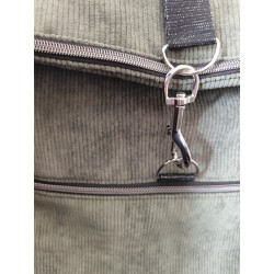 Sac à dos velours kaki artisanal