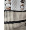 Pochette téléphone velours écru et imprimé léopard fond écru