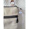 Pochette téléphone velours écru et imprimé léopard fond écru