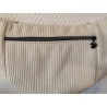 Sac banane xl velours écru et imprimé léopard fond écru