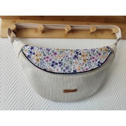 Sac banane xl velours écru...