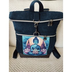 Sac à dos velours bleu...