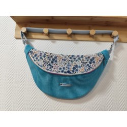 Sac banane xl velours bleu...