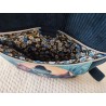 Sac à dos velours bleu marine imprimé bouddha