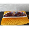 Trousse de toilette en velours matelassé jaune d'or tout doux  avec poignée