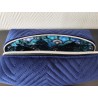 Trousse de toilette en velours matelassé bleu outremer tout doux  avec poignée