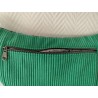 Sac banane xl imprimé tropical et velours vert prairie